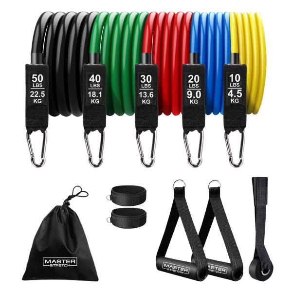 Master Stretch Latex Resistance Tube – 100 lb / 150 lb Strength Training Band