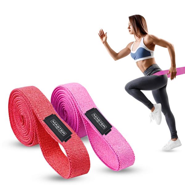 Master Stretch 4cm Fabric Resistance Bands – 3 Pack Full-Body Training Set