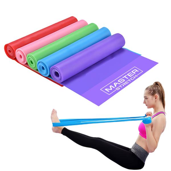 Master Stretch Natural Latex Pilates Elastic Band – 1500×150mm (Light / Medium / Heavy Resistance)