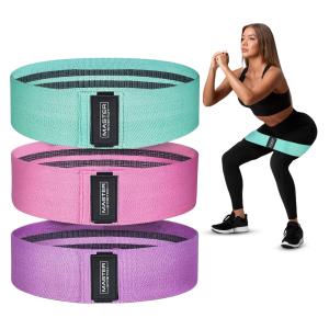 Master Stretch 3cm Fabric Resistance Bands – 3 Pack Mobility & Rehab Set